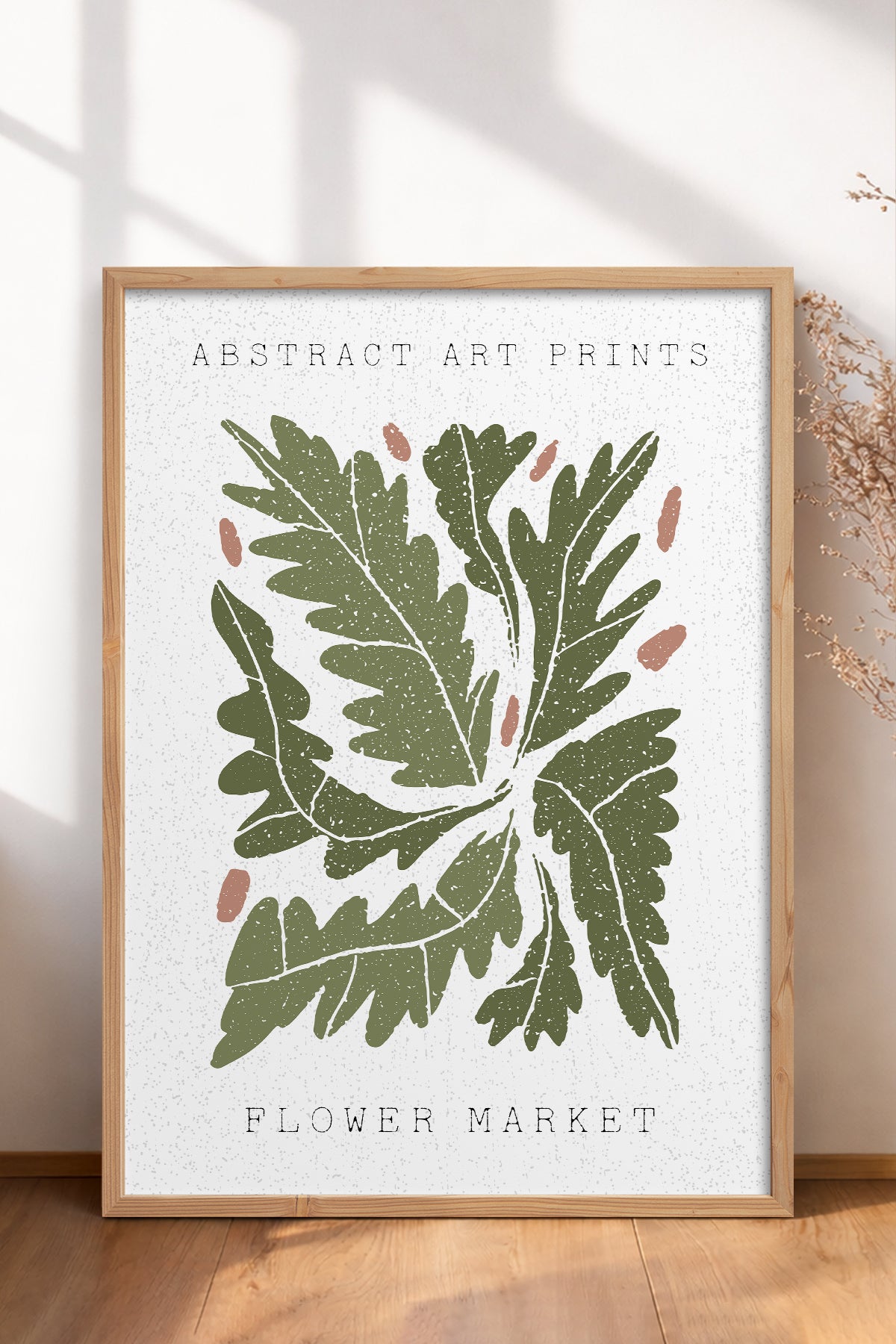 HOMEPACK Ahşap Çerçeveli Tablo Çerçeveli Poster Sanatsal Modern Duvar Dekoru FLOWER-85