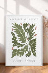 HOMEPACK Ahşap Çerçeveli Tablo Çerçeveli Poster Sanatsal Modern Duvar Dekoru FLOWER-85