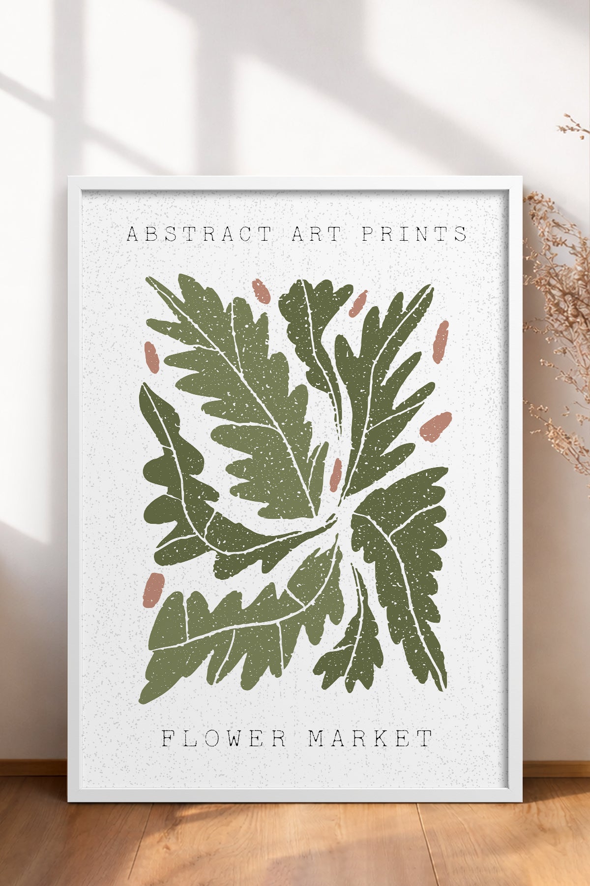 HOMEPACK Ahşap Çerçeveli Tablo Çerçeveli Poster Sanatsal Modern Duvar Dekoru FLOWER-85