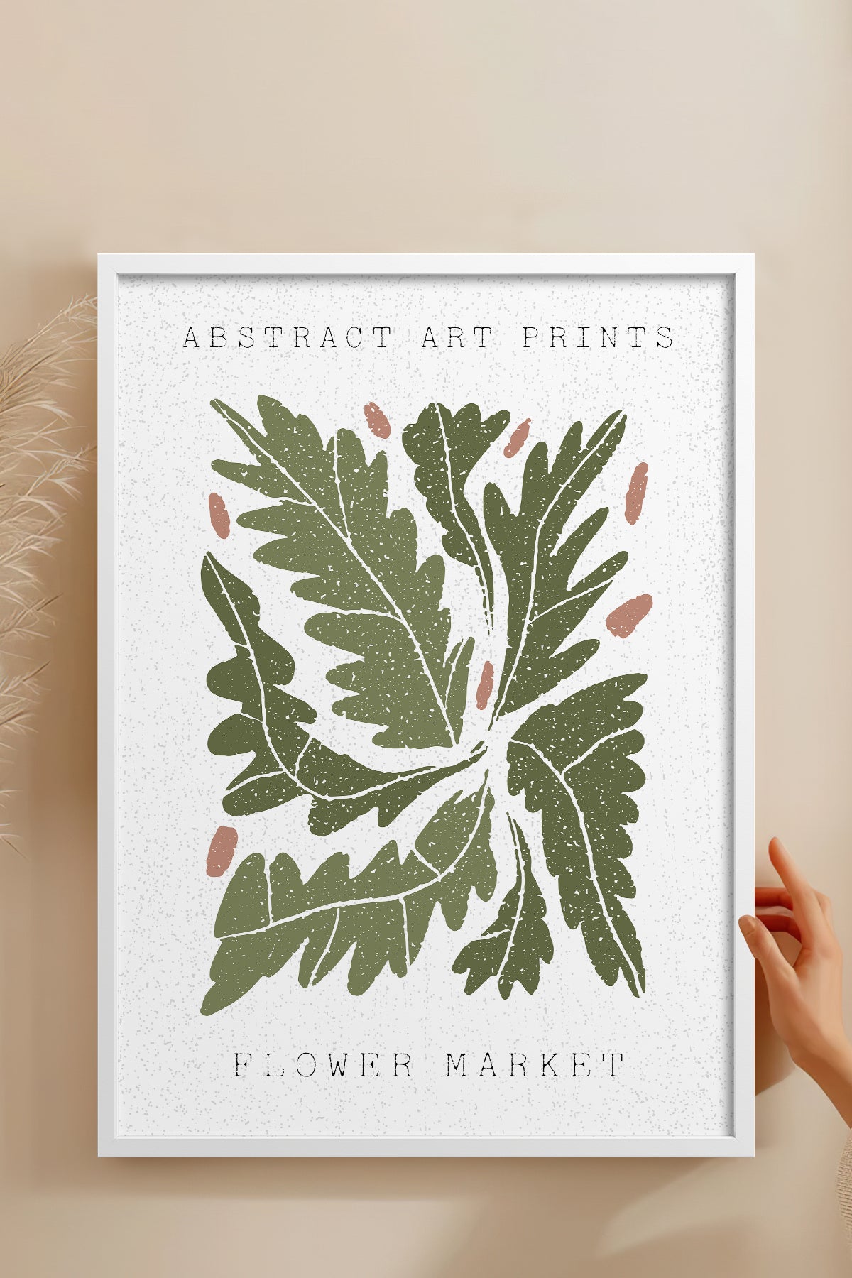 HOMEPACK Ahşap Çerçeveli Tablo Çerçeveli Poster Sanatsal Modern Duvar Dekoru FLOWER-85