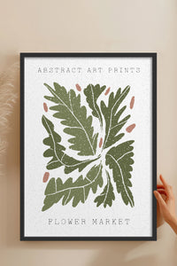 HOMEPACK Ahşap Çerçeveli Tablo Çerçeveli Poster Sanatsal Modern Duvar Dekoru FLOWER-85