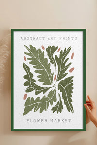HOMEPACK Ahşap Çerçeveli Tablo Çerçeveli Poster Sanatsal Modern Duvar Dekoru FLOWER-85