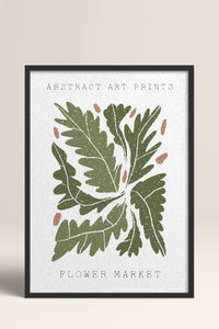 HOMEPACK Ahşap Çerçeveli Tablo Çerçeveli Poster Sanatsal Modern Duvar Dekoru FLOWER-85
