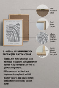 HOMEPACK Ahşap Çerçeveli Tablo Çerçeveli Poster Sanatsal Modern Duvar Dekoru FLOWER-86