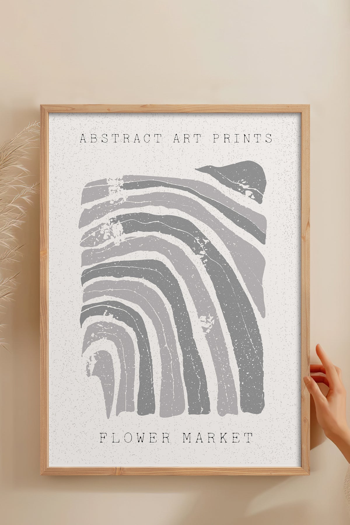 HOMEPACK Ahşap Çerçeveli Tablo Çerçeveli Poster Sanatsal Modern Duvar Dekoru FLOWER-86