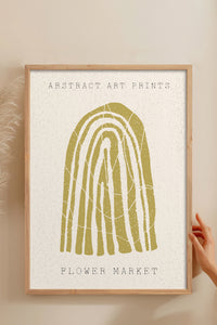 HOMEPACK Ahşap Çerçeveli Tablo Çerçeveli Poster Sanatsal Modern Duvar Dekoru FLOWER-87
