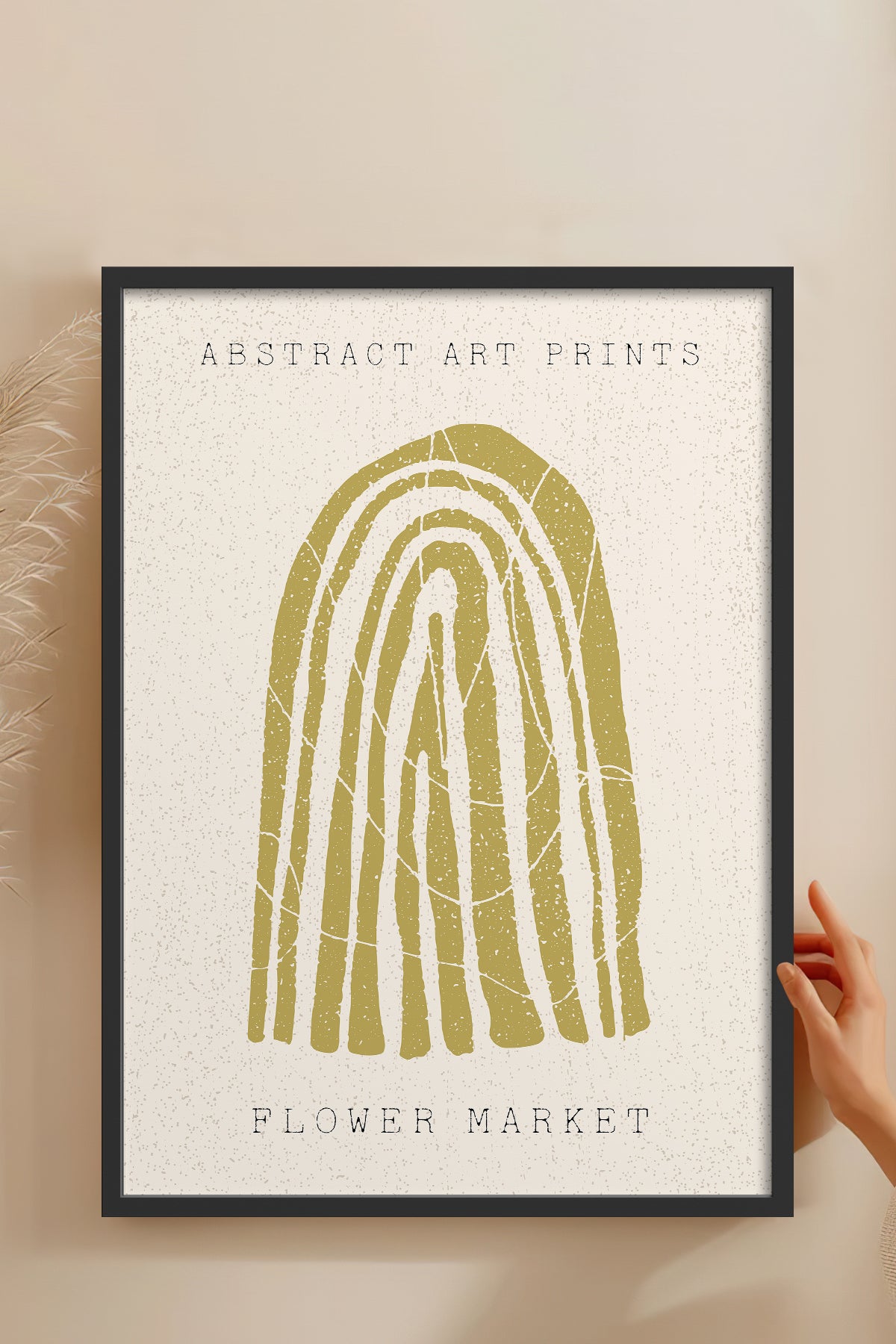 HOMEPACK Ahşap Çerçeveli Tablo Çerçeveli Poster Sanatsal Modern Duvar Dekoru FLOWER-87
