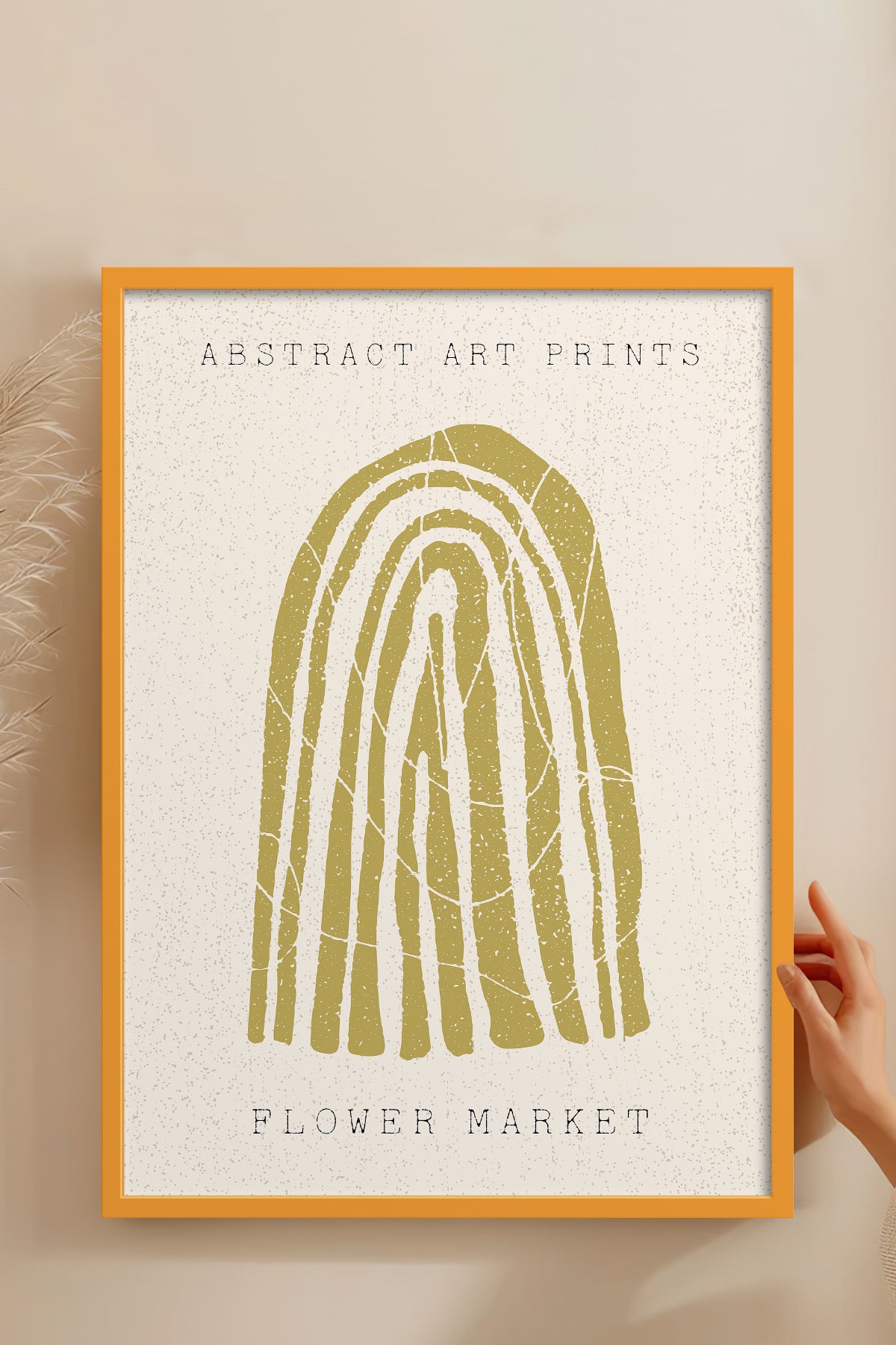 HOMEPACK Ahşap Çerçeveli Tablo Çerçeveli Poster Sanatsal Modern Duvar Dekoru FLOWER-87