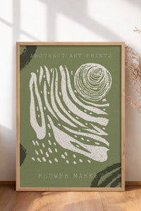 HOMEPACK Ahşap Çerçeveli Tablo Çerçeveli Poster Sanatsal Modern Duvar Dekoru FLOWER-88
