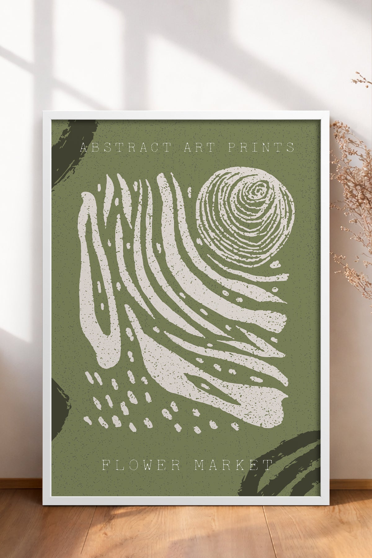 HOMEPACK Ahşap Çerçeveli Tablo Çerçeveli Poster Sanatsal Modern Duvar Dekoru FLOWER-88