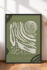 HOMEPACK Ahşap Çerçeveli Tablo Çerçeveli Poster Sanatsal Modern Duvar Dekoru FLOWER-88