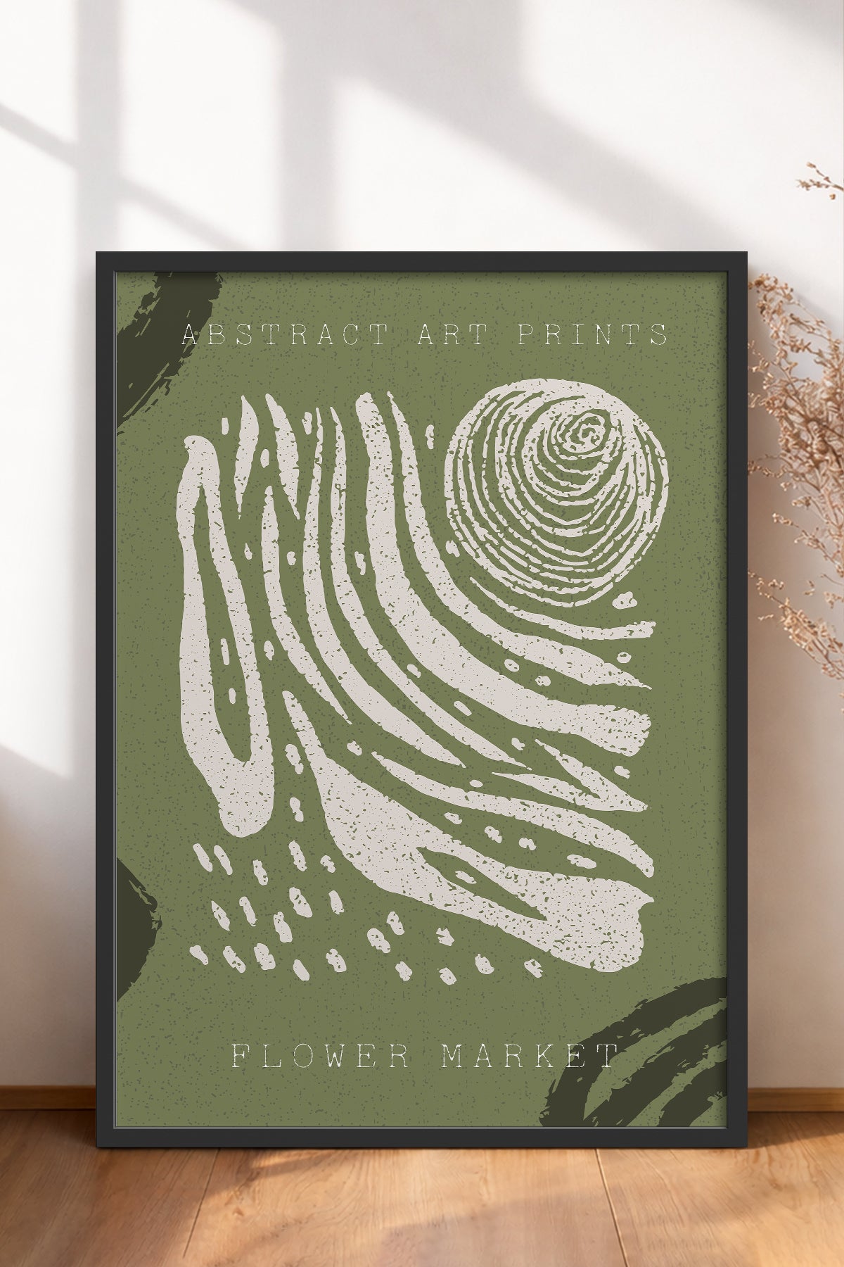 HOMEPACK Ahşap Çerçeveli Tablo Çerçeveli Poster Sanatsal Modern Duvar Dekoru FLOWER-88