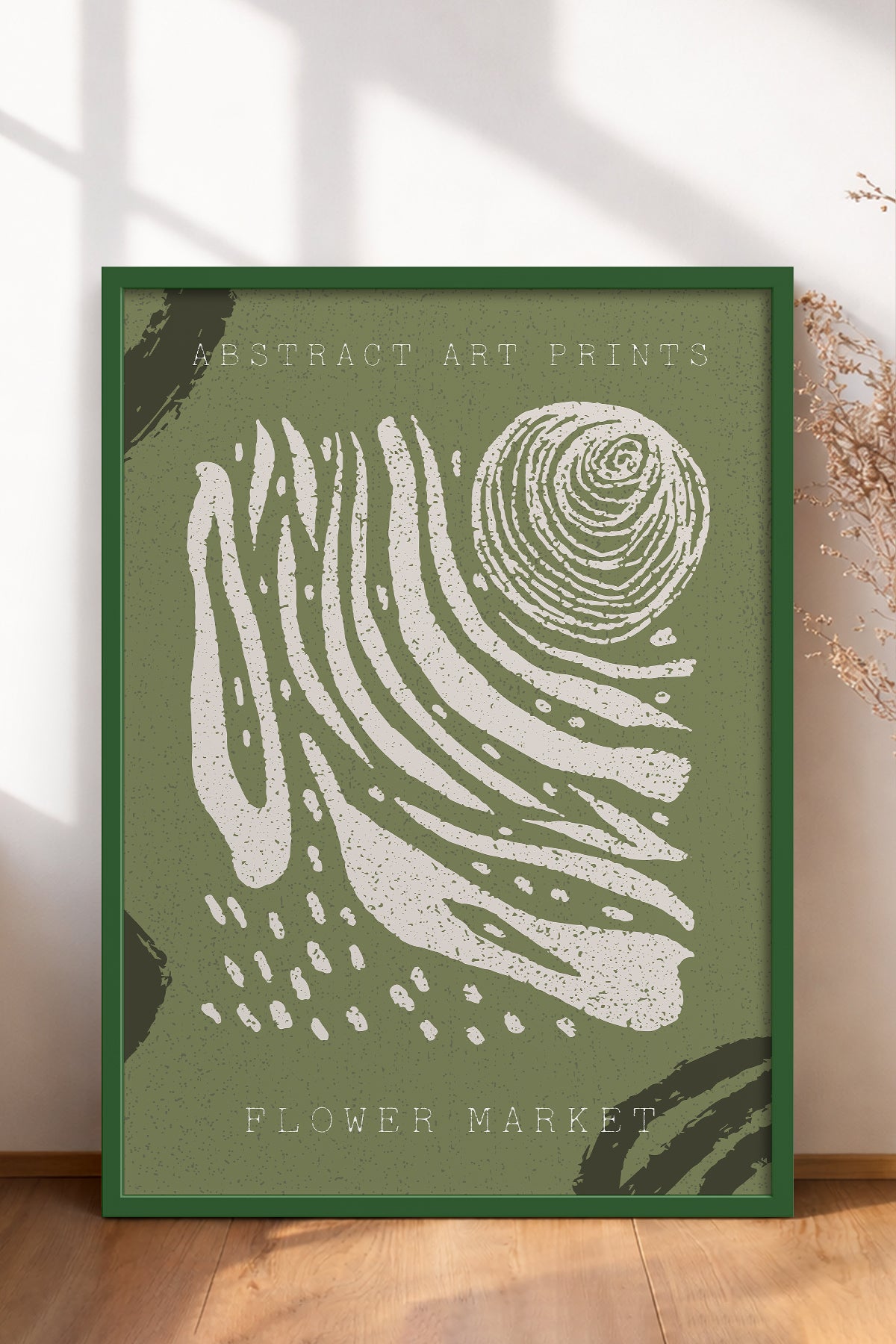 HOMEPACK Ahşap Çerçeveli Tablo Çerçeveli Poster Sanatsal Modern Duvar Dekoru FLOWER-88