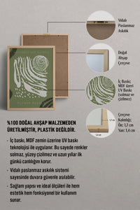 HOMEPACK Ahşap Çerçeveli Tablo Çerçeveli Poster Sanatsal Modern Duvar Dekoru FLOWER-88