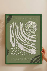 HOMEPACK Ahşap Çerçeveli Tablo Çerçeveli Poster Sanatsal Modern Duvar Dekoru FLOWER-88