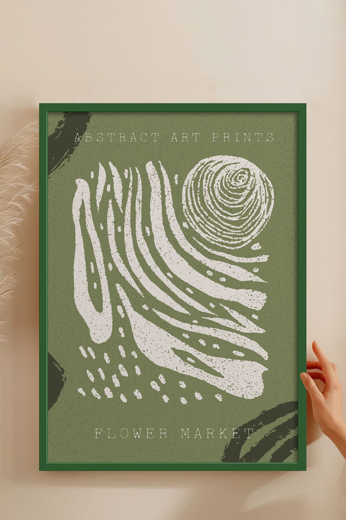 HOMEPACK Ahşap Çerçeveli Tablo Çerçeveli Poster Sanatsal Modern Duvar Dekoru FLOWER-88