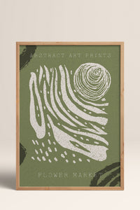 HOMEPACK Ahşap Çerçeveli Tablo Çerçeveli Poster Sanatsal Modern Duvar Dekoru FLOWER-88