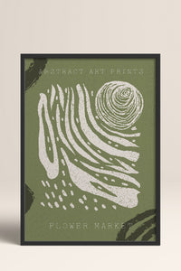 HOMEPACK Ahşap Çerçeveli Tablo Çerçeveli Poster Sanatsal Modern Duvar Dekoru FLOWER-88