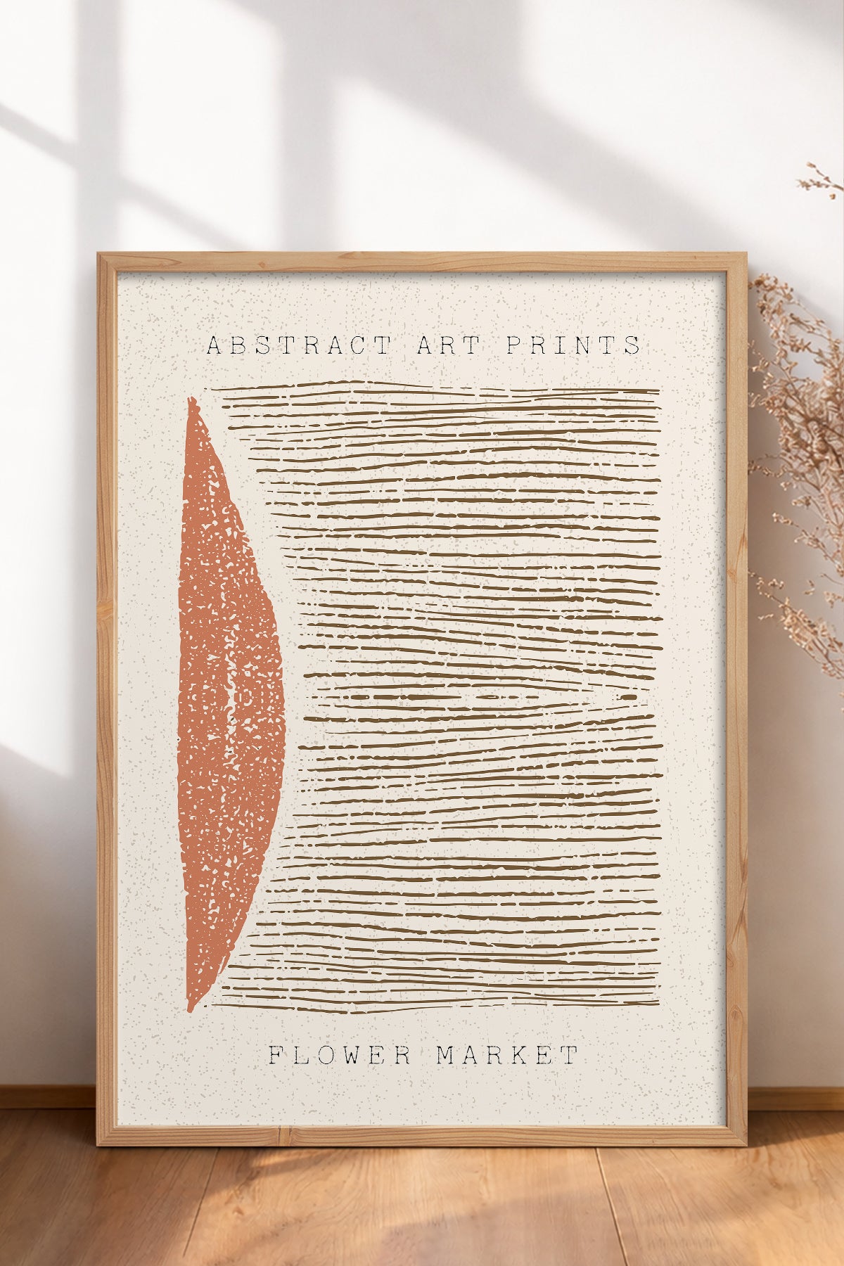 HOMEPACK Ahşap Çerçeveli Tablo Çerçeveli Poster Sanatsal Modern Duvar Dekoru FLOWER-89