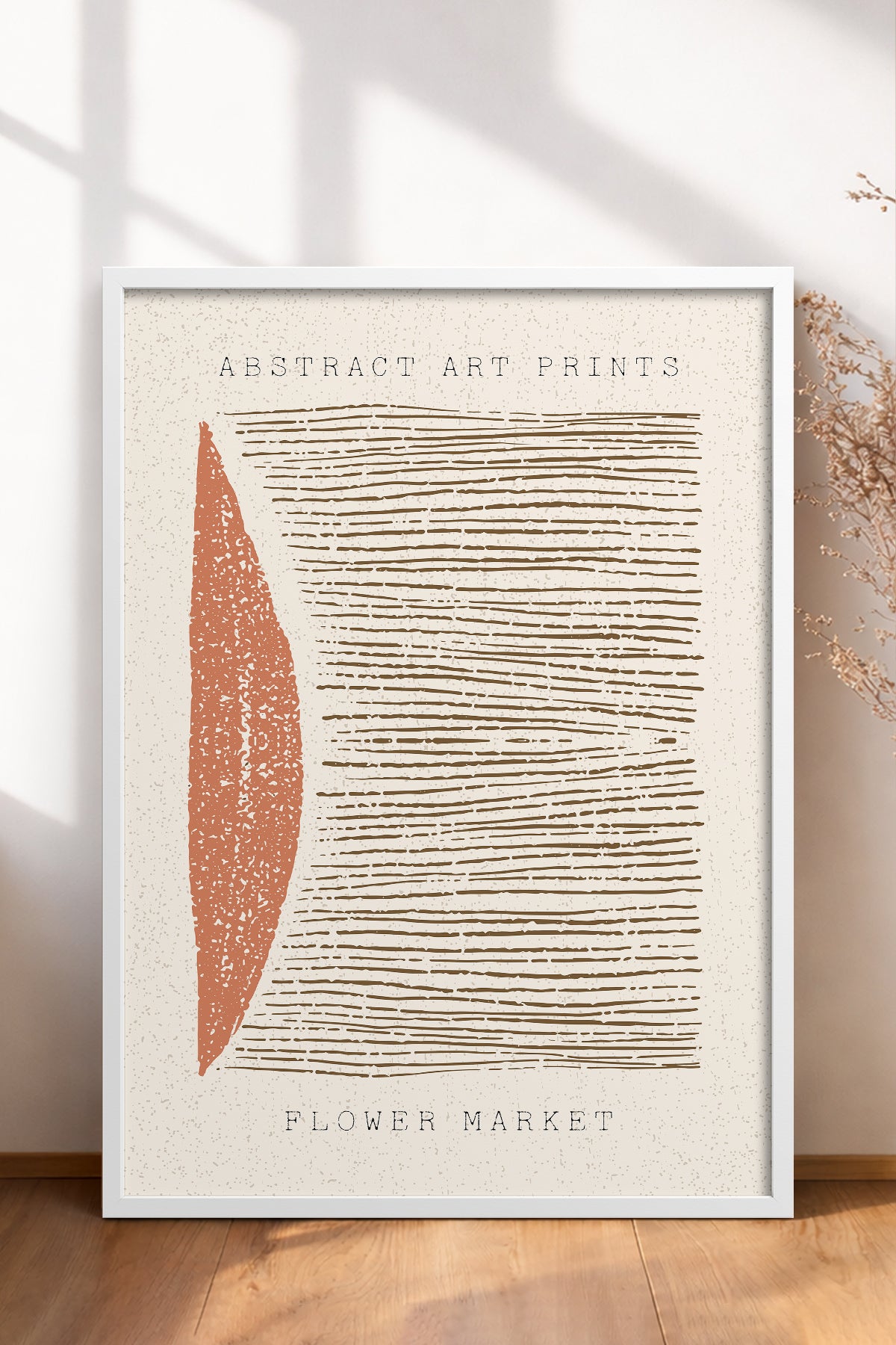 HOMEPACK Ahşap Çerçeveli Tablo Çerçeveli Poster Sanatsal Modern Duvar Dekoru FLOWER-89