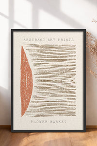 HOMEPACK Ahşap Çerçeveli Tablo Çerçeveli Poster Sanatsal Modern Duvar Dekoru FLOWER-89