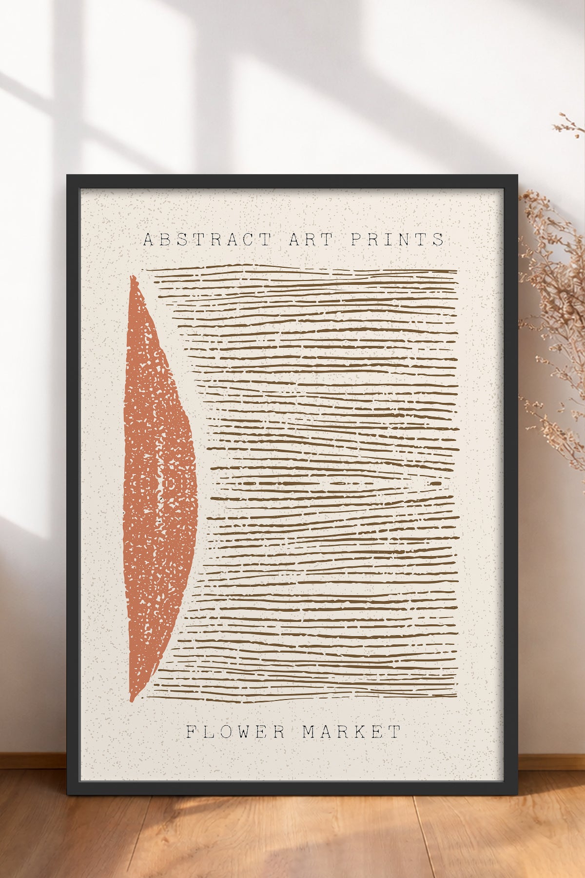 HOMEPACK Ahşap Çerçeveli Tablo Çerçeveli Poster Sanatsal Modern Duvar Dekoru FLOWER-89