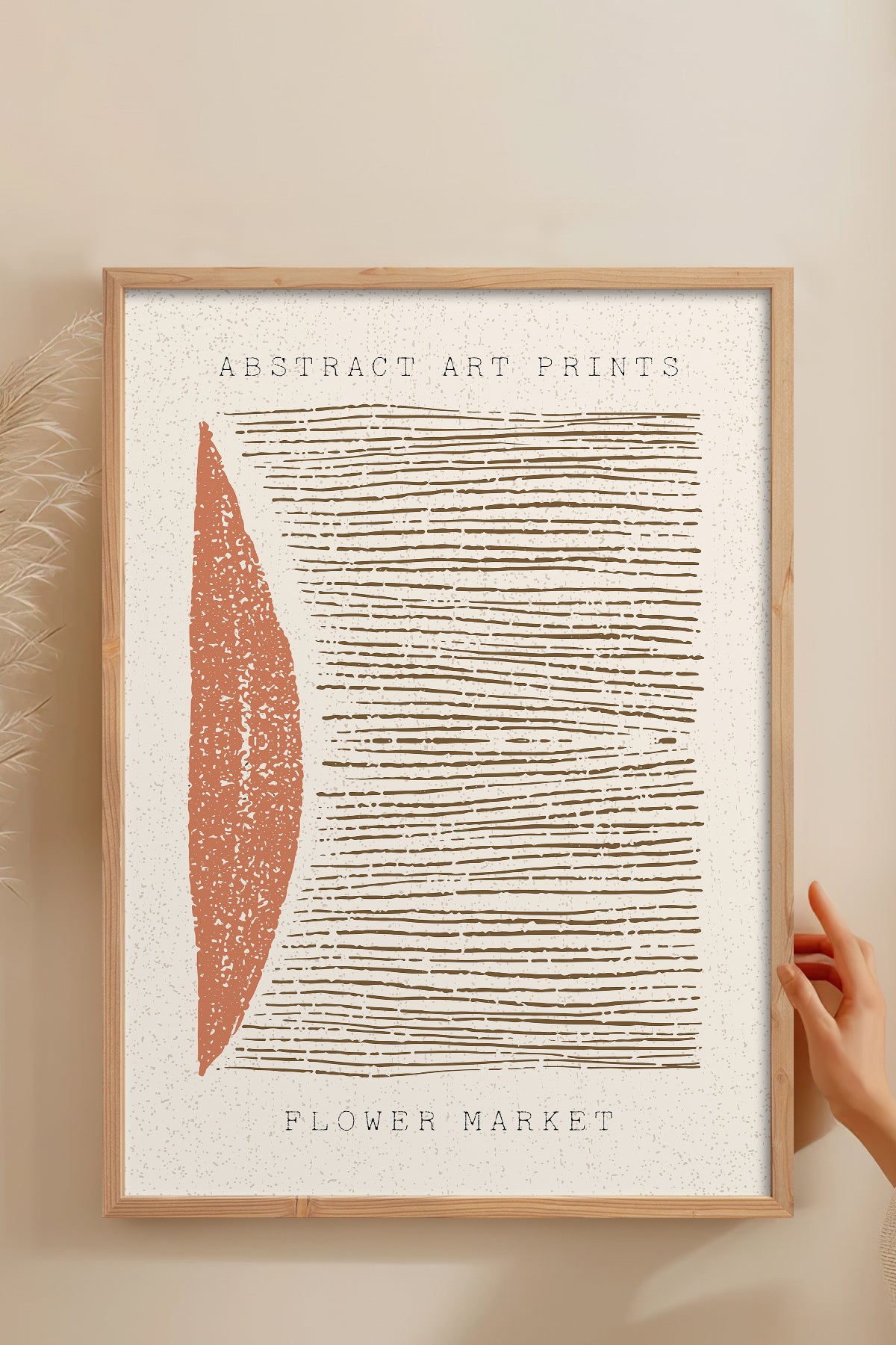 HOMEPACK Ahşap Çerçeveli Tablo Çerçeveli Poster Sanatsal Modern Duvar Dekoru FLOWER-89