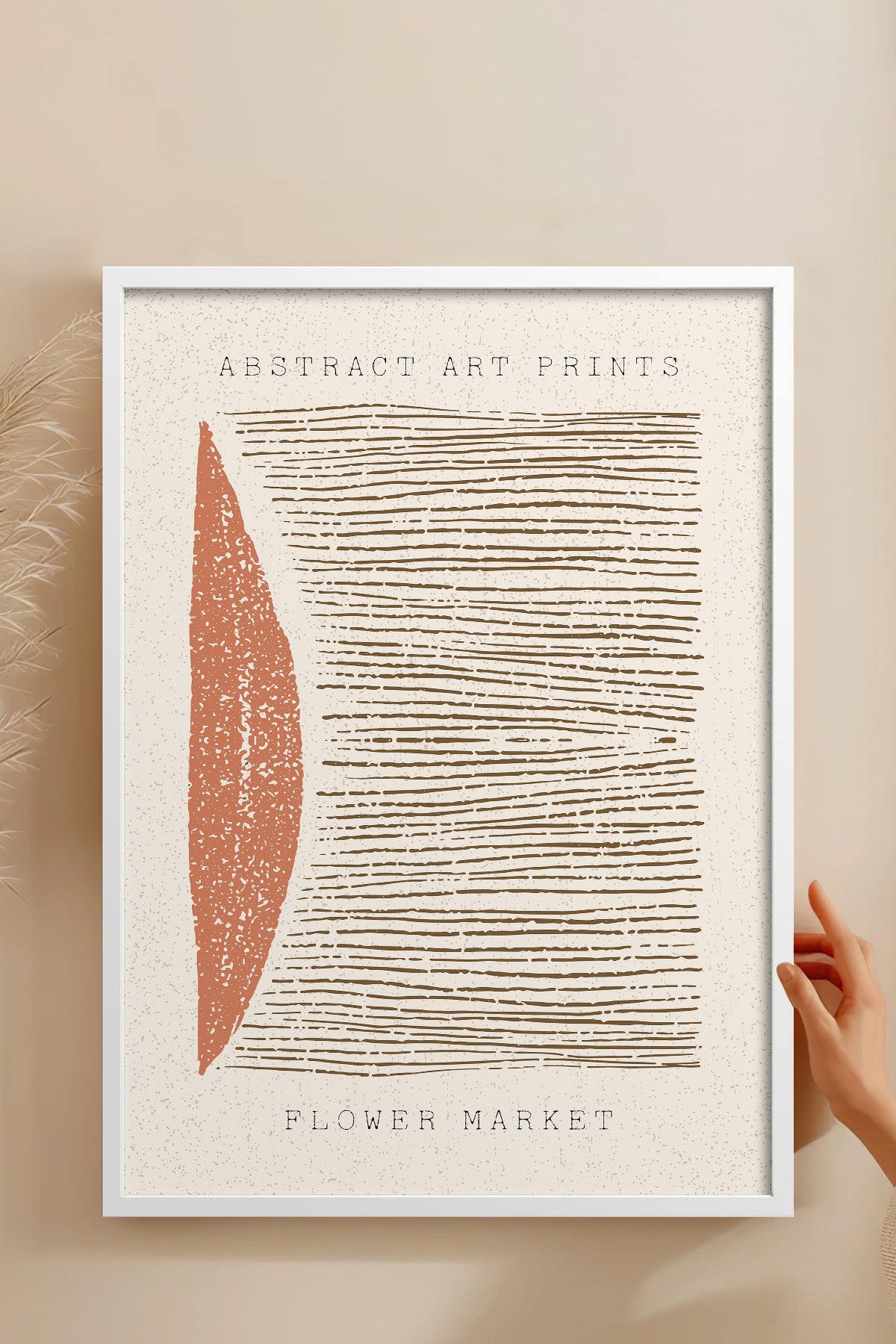 HOMEPACK Ahşap Çerçeveli Tablo Çerçeveli Poster Sanatsal Modern Duvar Dekoru FLOWER-89