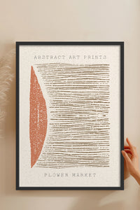 HOMEPACK Ahşap Çerçeveli Tablo Çerçeveli Poster Sanatsal Modern Duvar Dekoru FLOWER-89