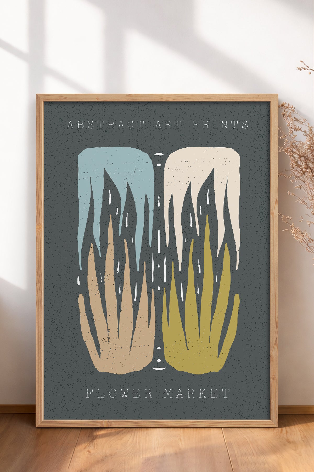 HOMEPACK Ahşap Çerçeveli Tablo Çerçeveli Poster Sanatsal Modern Duvar Dekoru FLOWER-91