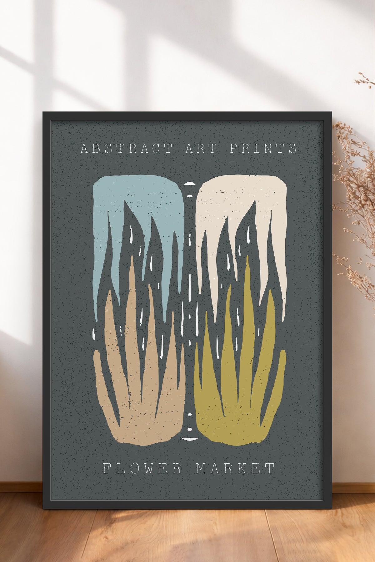 HOMEPACK Ahşap Çerçeveli Tablo Çerçeveli Poster Sanatsal Modern Duvar Dekoru FLOWER-91
