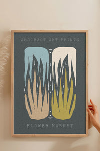 HOMEPACK Ahşap Çerçeveli Tablo Çerçeveli Poster Sanatsal Modern Duvar Dekoru FLOWER-91