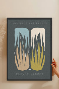 HOMEPACK Ahşap Çerçeveli Tablo Çerçeveli Poster Sanatsal Modern Duvar Dekoru FLOWER-91