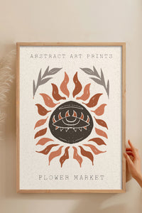 HOMEPACK Ahşap Çerçeveli Tablo Çerçeveli Poster Sanatsal Modern Duvar Dekoru FLOWER-92