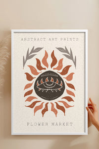 HOMEPACK Ahşap Çerçeveli Tablo Çerçeveli Poster Sanatsal Modern Duvar Dekoru FLOWER-92