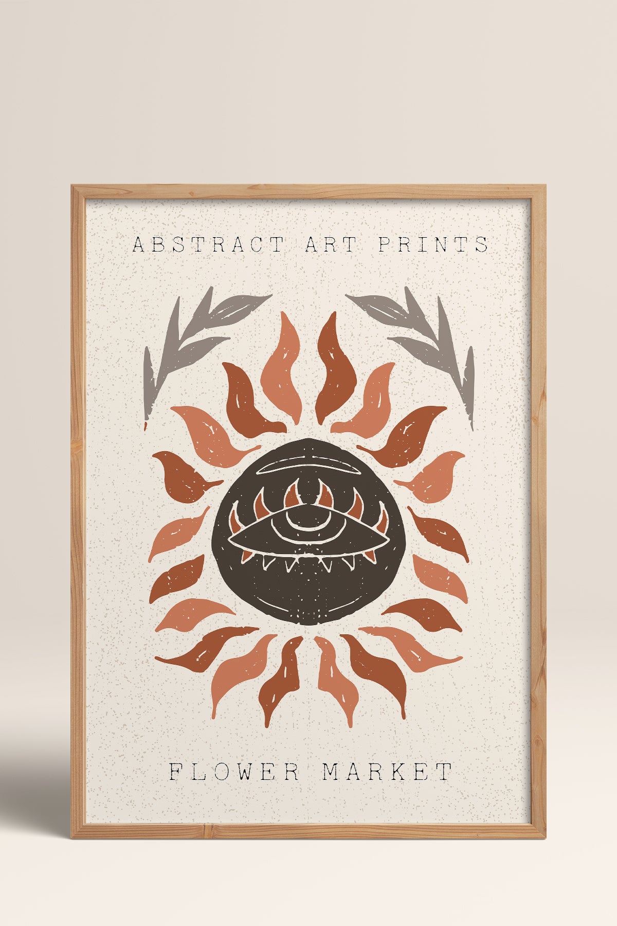 HOMEPACK Ahşap Çerçeveli Tablo Çerçeveli Poster Sanatsal Modern Duvar Dekoru FLOWER-92