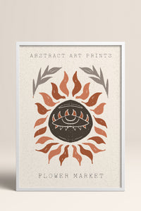 HOMEPACK Ahşap Çerçeveli Tablo Çerçeveli Poster Sanatsal Modern Duvar Dekoru FLOWER-92