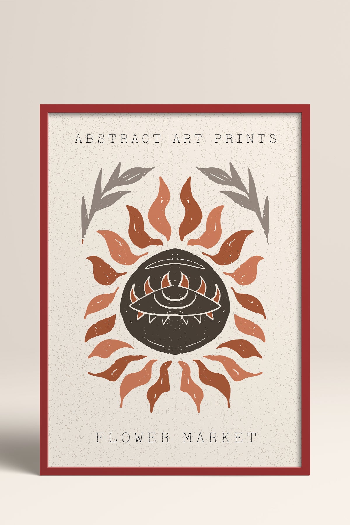 HOMEPACK Ahşap Çerçeveli Tablo Çerçeveli Poster Sanatsal Modern Duvar Dekoru FLOWER-92