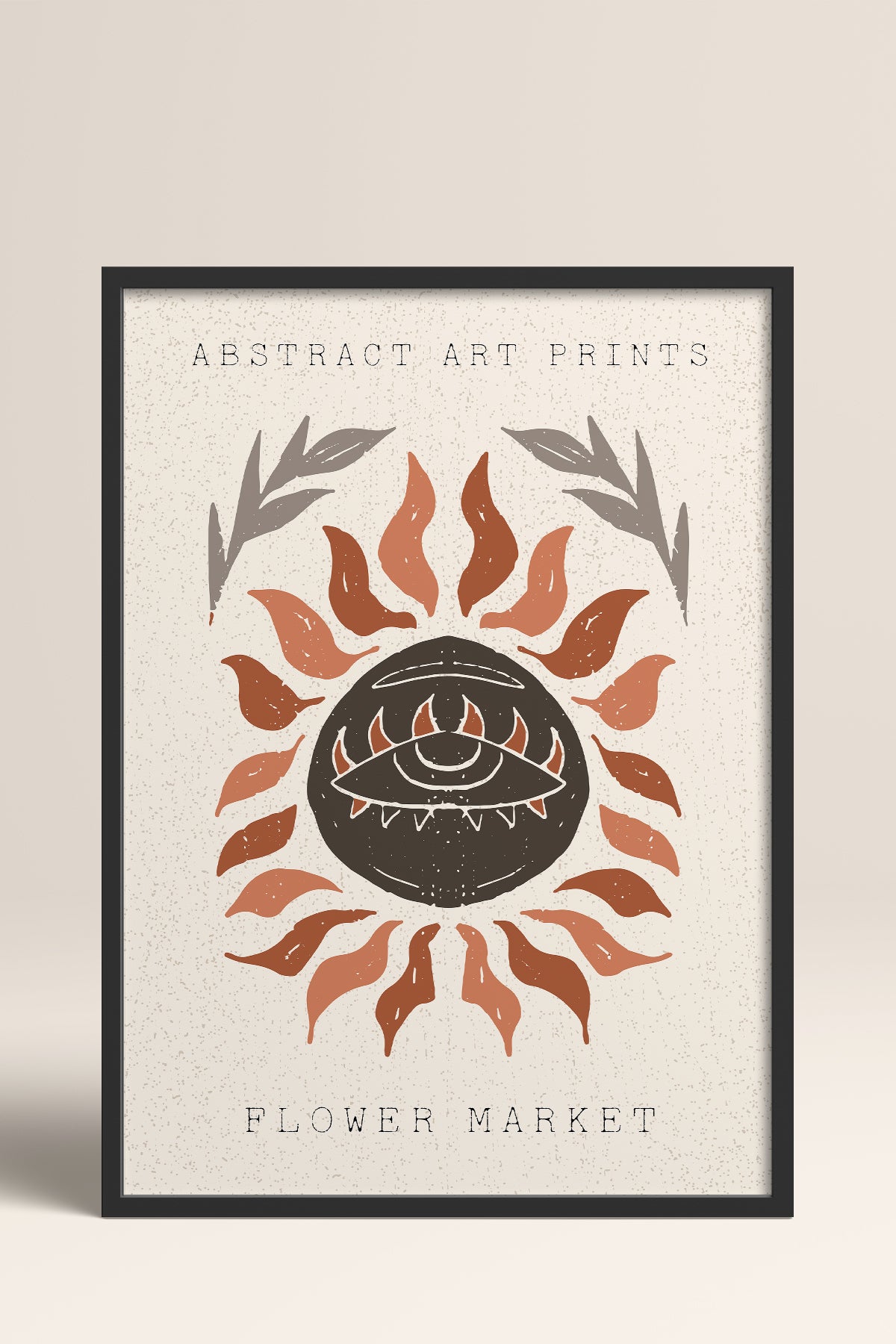 HOMEPACK Ahşap Çerçeveli Tablo Çerçeveli Poster Sanatsal Modern Duvar Dekoru FLOWER-92