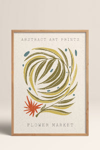 HOMEPACK Ahşap Çerçeveli Tablo Çerçeveli Poster Sanatsal Modern Duvar Dekoru FLOWER-93