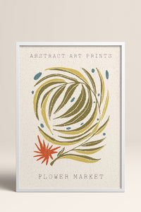 HOMEPACK Ahşap Çerçeveli Tablo Çerçeveli Poster Sanatsal Modern Duvar Dekoru FLOWER-93