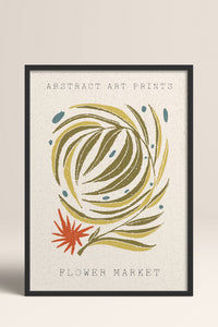 HOMEPACK Ahşap Çerçeveli Tablo Çerçeveli Poster Sanatsal Modern Duvar Dekoru FLOWER-93
