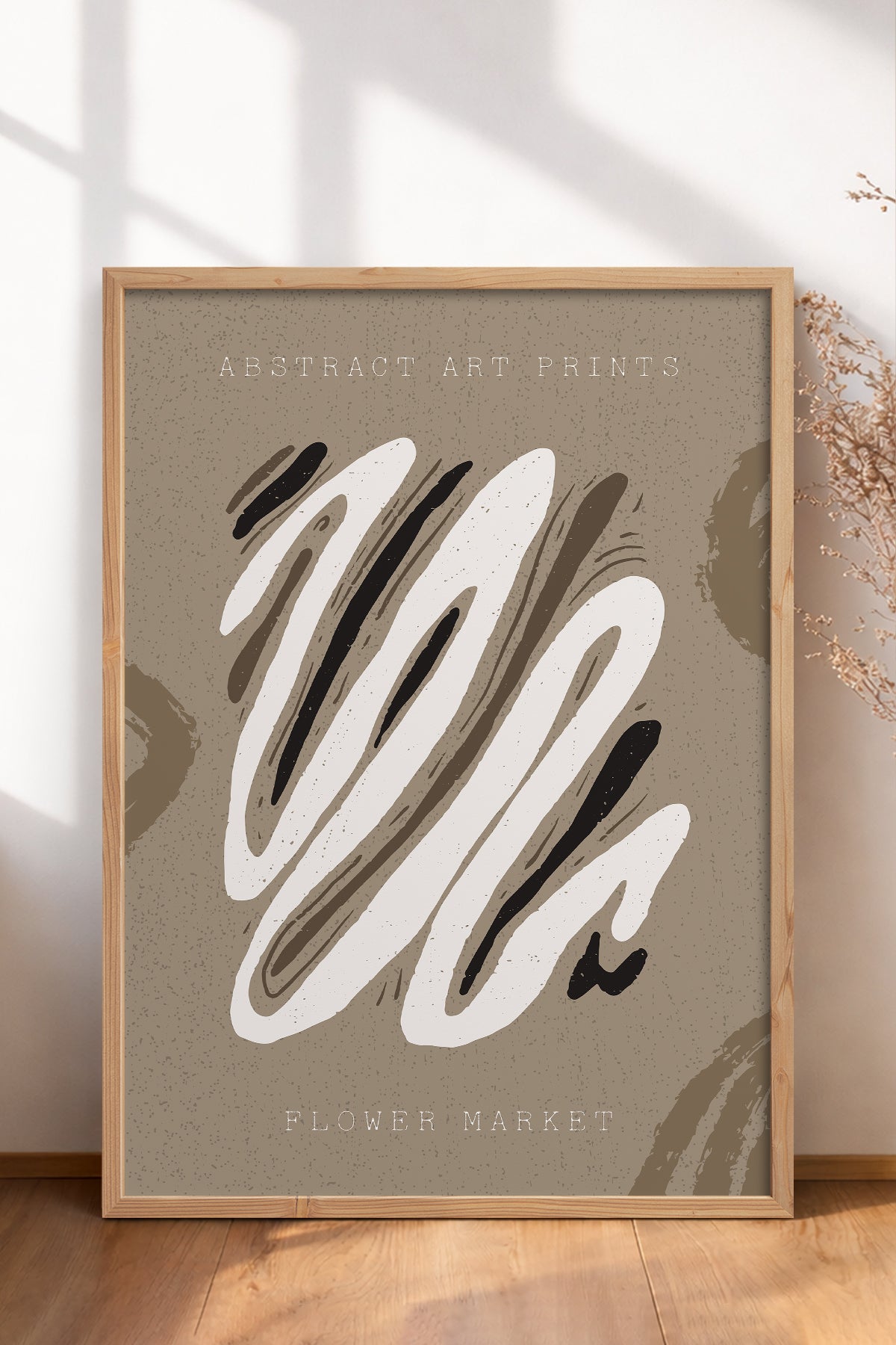 HOMEPACK Ahşap Çerçeveli Tablo Çerçeveli Poster Sanatsal Modern Duvar Dekoru FLOWER-94