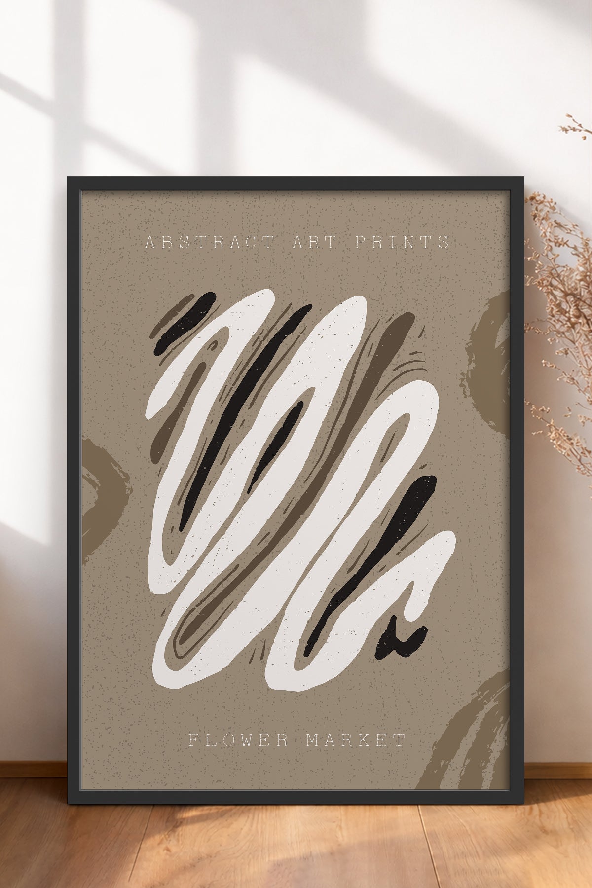 HOMEPACK Ahşap Çerçeveli Tablo Çerçeveli Poster Sanatsal Modern Duvar Dekoru FLOWER-94