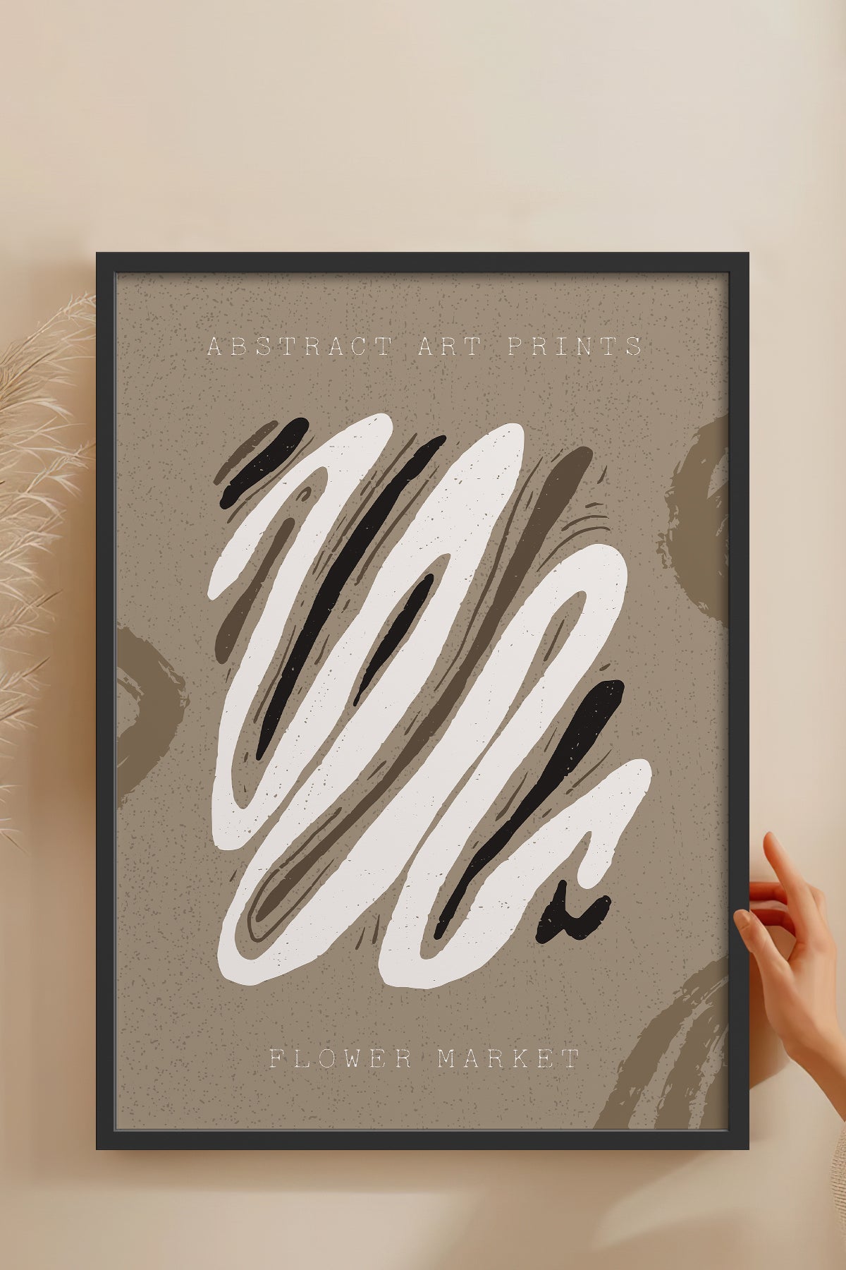 HOMEPACK Ahşap Çerçeveli Tablo Çerçeveli Poster Sanatsal Modern Duvar Dekoru FLOWER-94