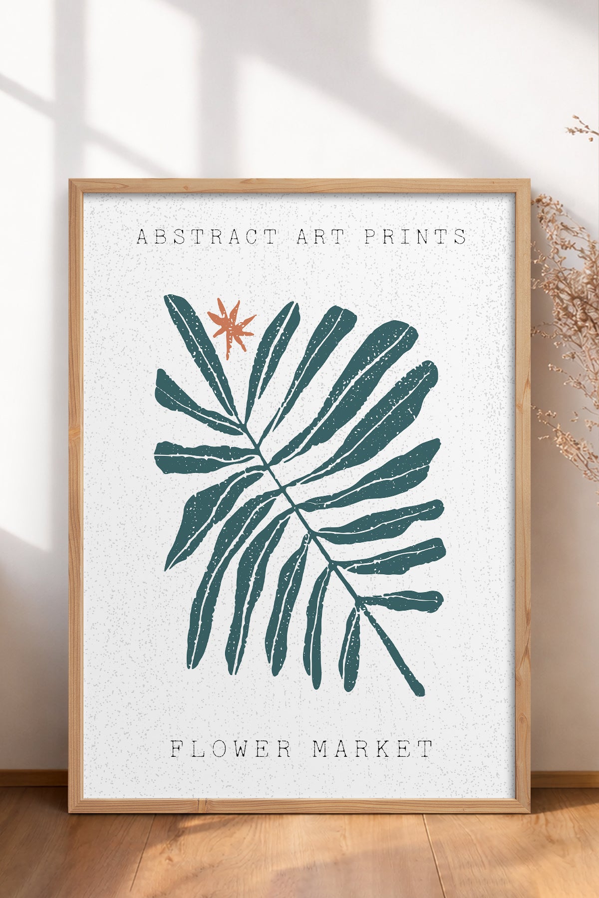 HOMEPACK Ahşap Çerçeveli Tablo Çerçeveli Poster Sanatsal Modern Duvar Dekoru FLOWER-95