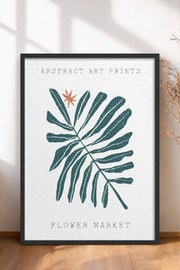 HOMEPACK Ahşap Çerçeveli Tablo Çerçeveli Poster Sanatsal Modern Duvar Dekoru FLOWER-95