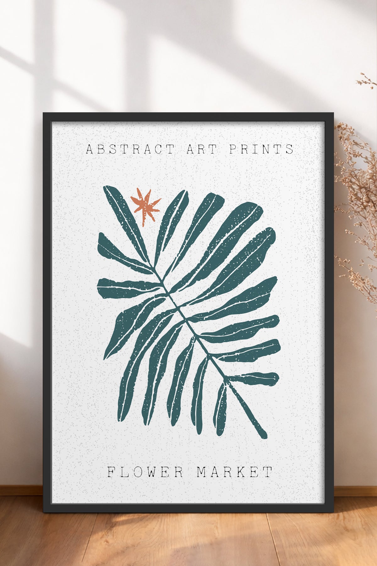 HOMEPACK Ahşap Çerçeveli Tablo Çerçeveli Poster Sanatsal Modern Duvar Dekoru FLOWER-95