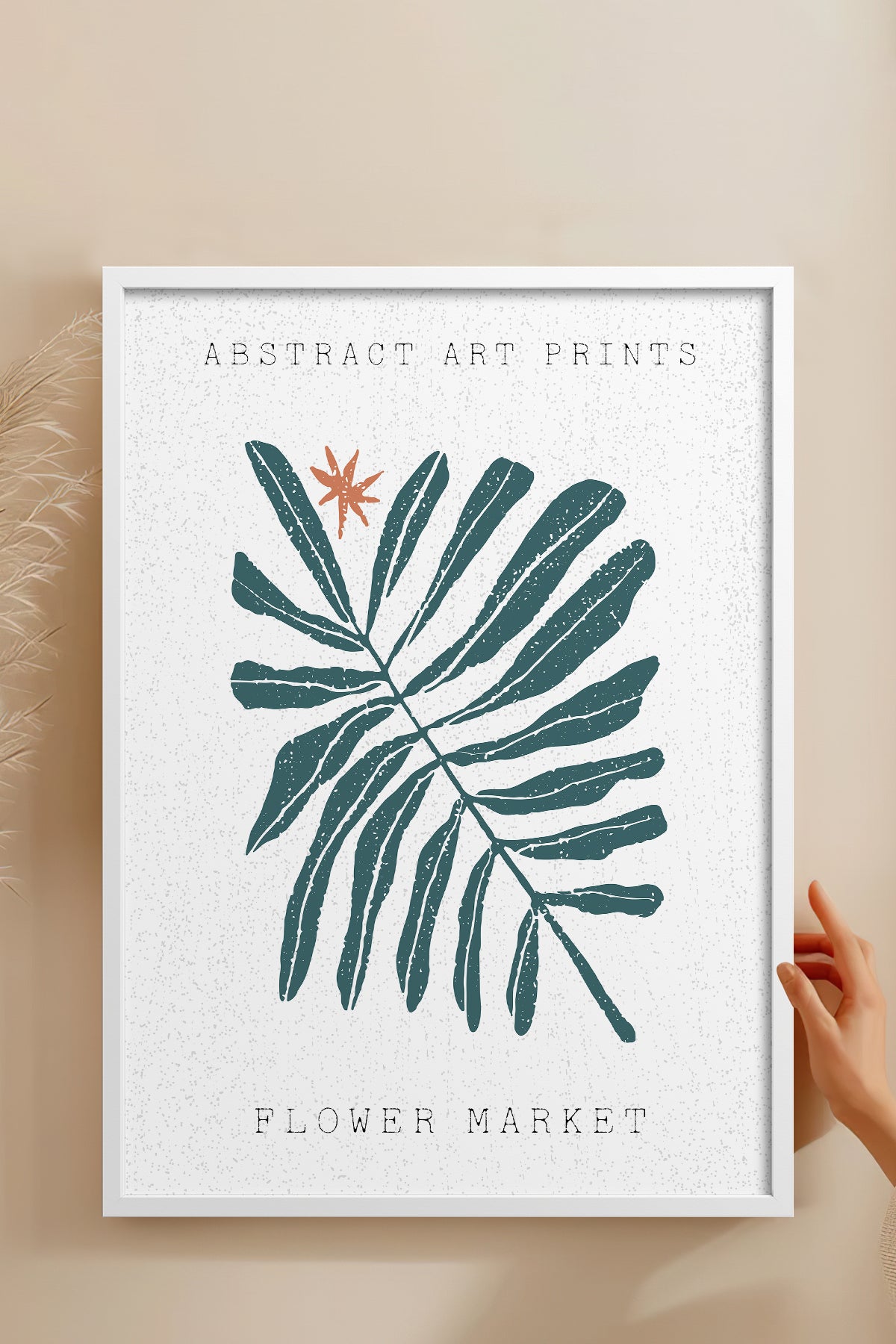 HOMEPACK Ahşap Çerçeveli Tablo Çerçeveli Poster Sanatsal Modern Duvar Dekoru FLOWER-95