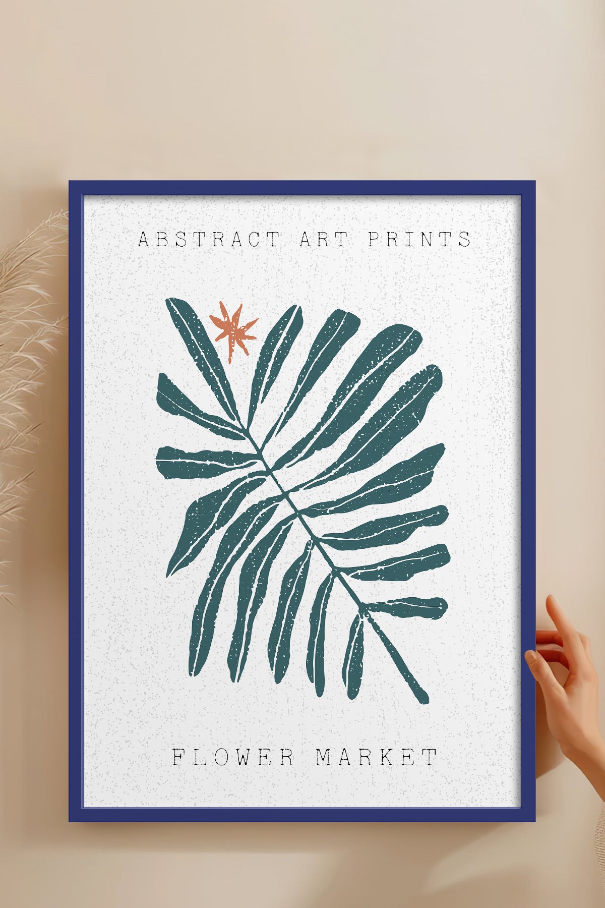 HOMEPACK Ahşap Çerçeveli Tablo Çerçeveli Poster Sanatsal Modern Duvar Dekoru FLOWER-95